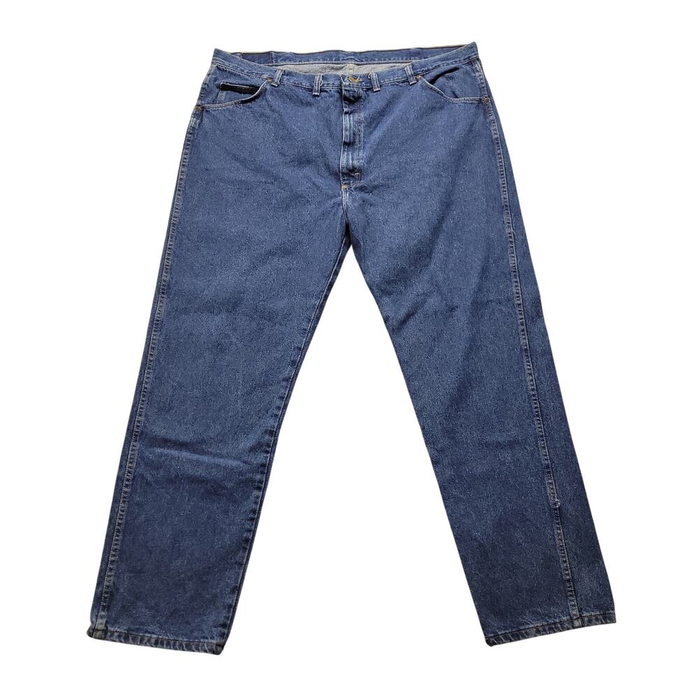 Wrangler Authentic Jeans 46x32 Relaxed Fit Blue Denim Workwear Pants